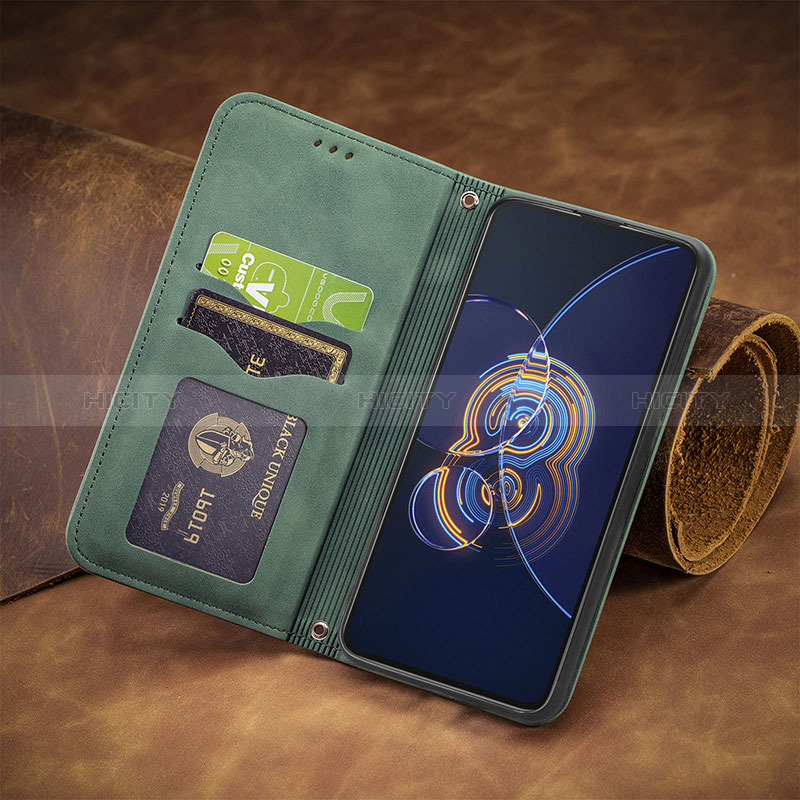 Custodia Portafoglio In Pelle Cover con Supporto S08D per Asus ZenFone 8 Flip ZS672KS