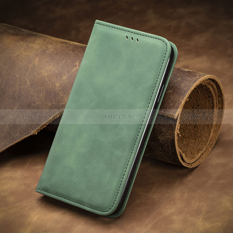 Custodia Portafoglio In Pelle Cover con Supporto S08D per Huawei Honor X10 Max 5G Verde