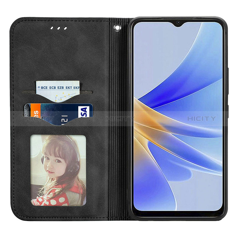 Custodia Portafoglio In Pelle Cover con Supporto S08D per Oppo A17