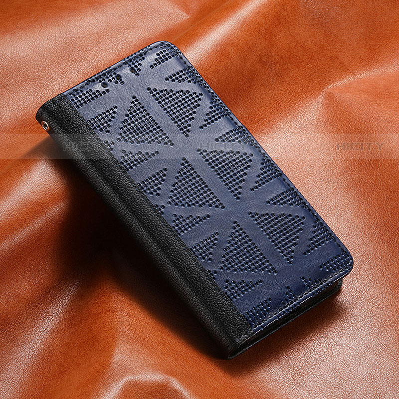 Custodia Portafoglio In Pelle Cover con Supporto S08D per Samsung Galaxy S23 Ultra 5G Blu