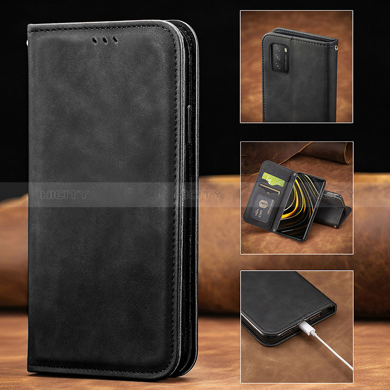 Custodia Portafoglio In Pelle Cover con Supporto S08D per Xiaomi Poco M3