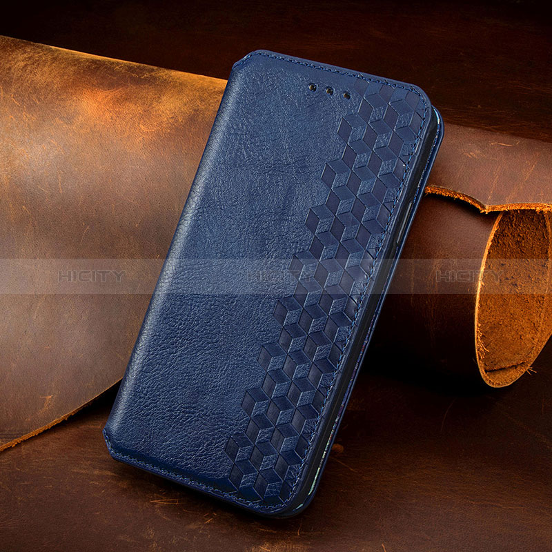 Custodia Portafoglio In Pelle Cover con Supporto S09D per Huawei Mate 40 Pro Blu