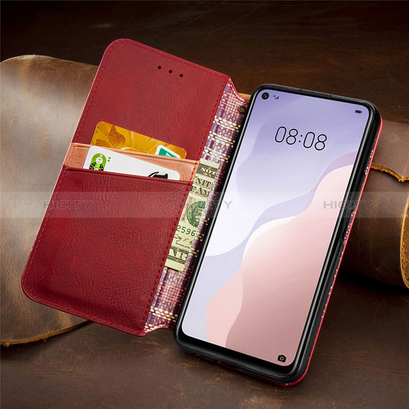 Custodia Portafoglio In Pelle Cover con Supporto S09D per Huawei Nova 7 SE 5G