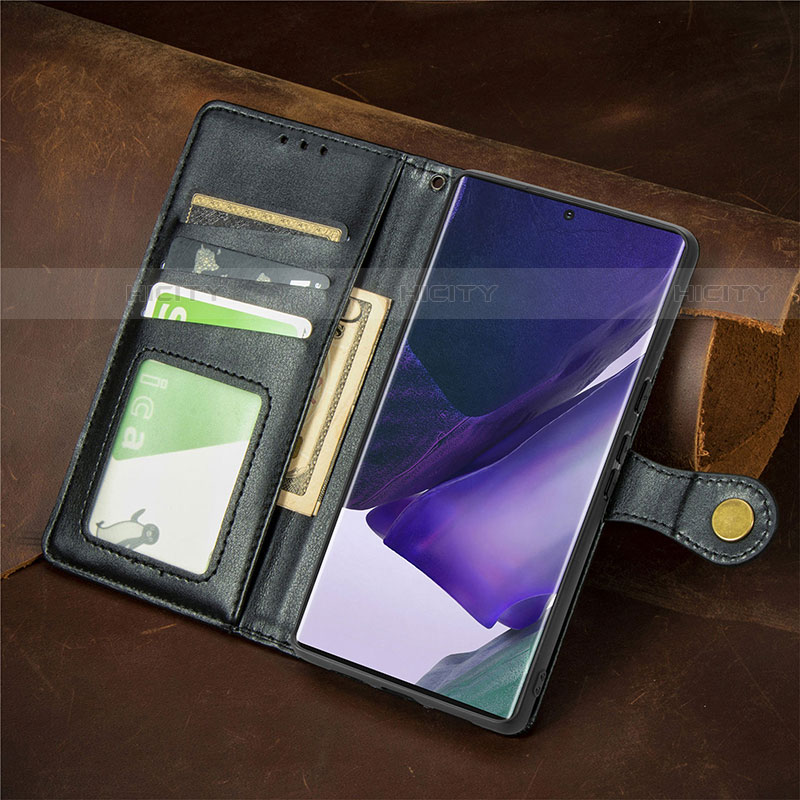 Custodia Portafoglio In Pelle Cover con Supporto S09D per Samsung Galaxy S22 Ultra 5G