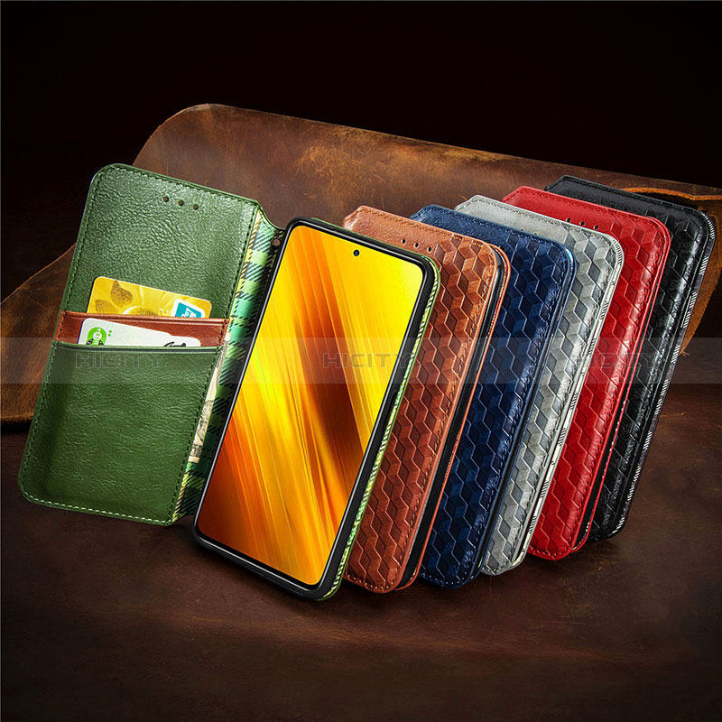 Custodia Portafoglio In Pelle Cover con Supporto S09D per Xiaomi Poco X3 NFC