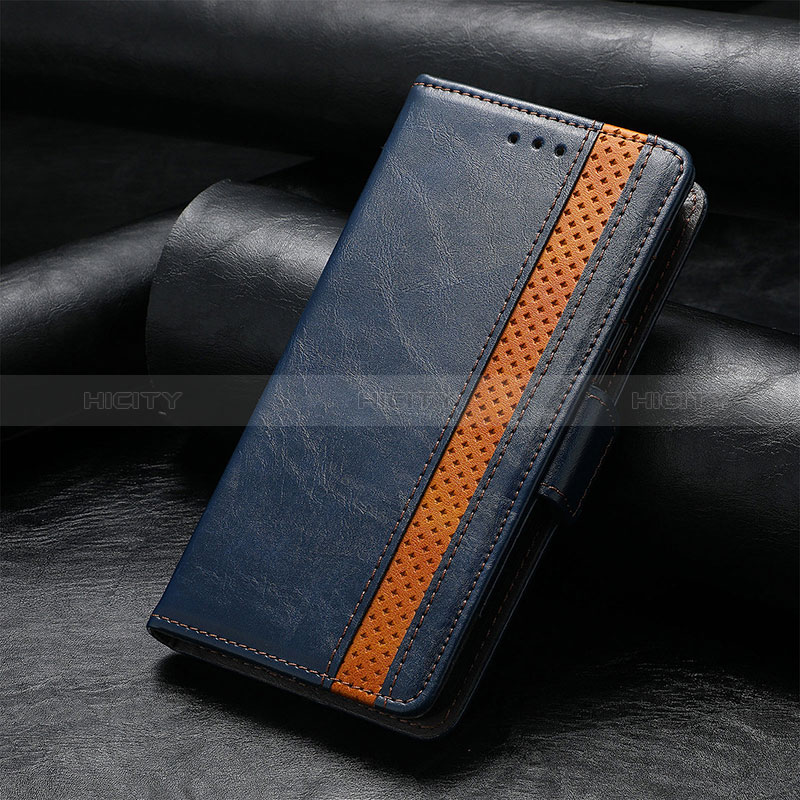 Custodia Portafoglio In Pelle Cover con Supporto S10D per Huawei Honor X10 Max 5G Blu