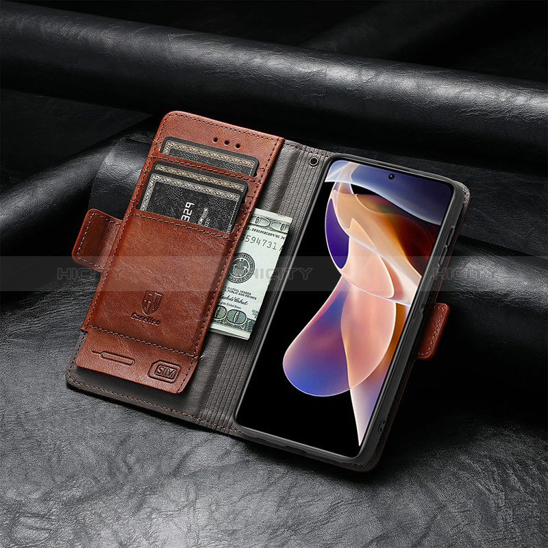 Custodia Portafoglio In Pelle Cover con Supporto S10D per Xiaomi Poco X4 NFC