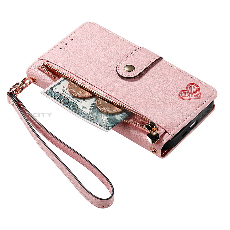 Custodia Portafoglio In Pelle Cover con Supporto S16D per Samsung Galaxy S22 Ultra 5G