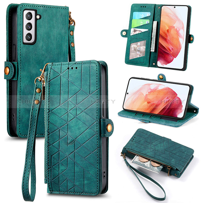 Custodia Portafoglio In Pelle Cover con Supporto S17D per Samsung Galaxy S21 FE 5G