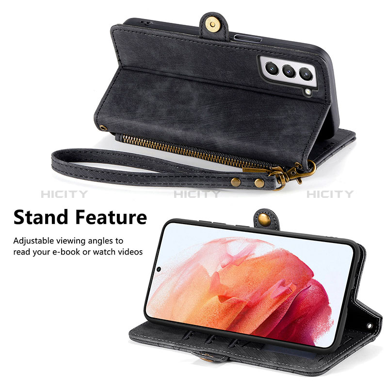 Custodia Portafoglio In Pelle Cover con Supporto S18D per Samsung Galaxy S21 FE 5G