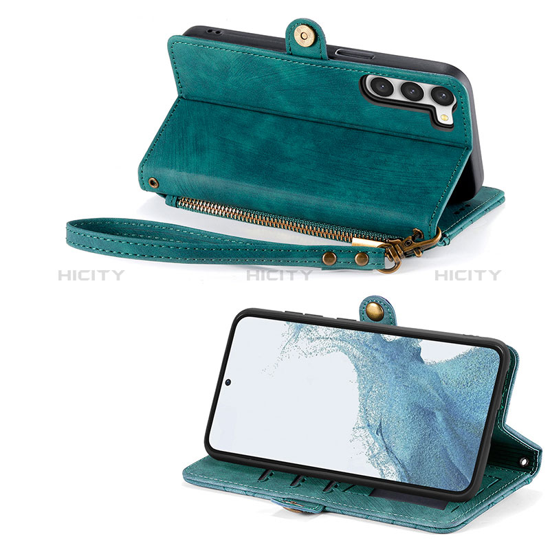 Custodia Portafoglio In Pelle Cover con Supporto S18D per Samsung Galaxy S22 Plus 5G