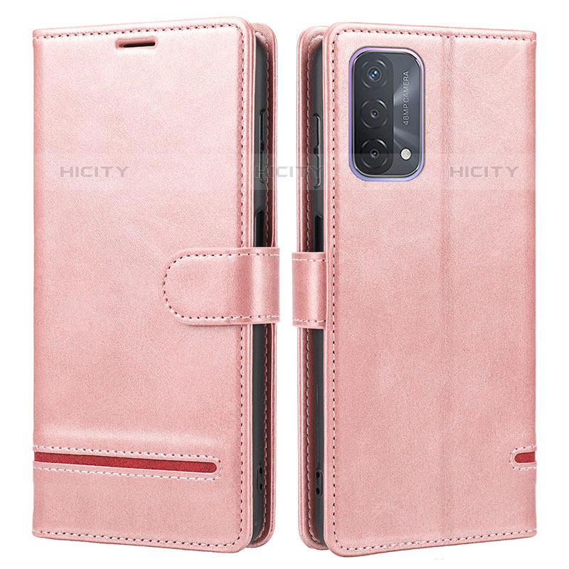 Custodia Portafoglio In Pelle Cover con Supporto SY1 per Oppo A93 5G Rosa