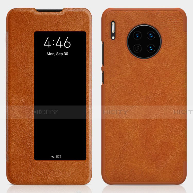 Custodia Portafoglio In Pelle Cover con Supporto T01 per Huawei Mate 30 Pro 5G Arancione