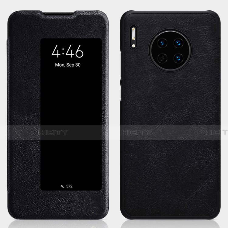 Custodia Portafoglio In Pelle Cover con Supporto T01 per Huawei Mate 30 Pro Nero