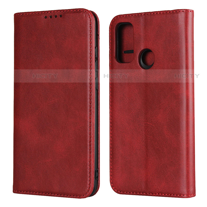 Custodia Portafoglio In Pelle Cover con Supporto T01 per Huawei P Smart (2020) Rosso