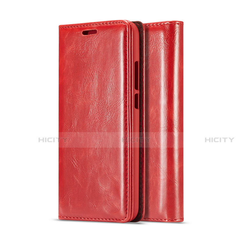 Custodia Portafoglio In Pelle Cover con Supporto T01 per Huawei P20 Lite Rosso