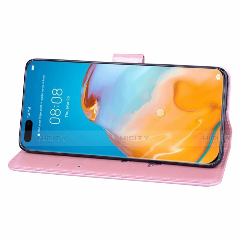 Custodia Portafoglio In Pelle Cover con Supporto T01 per Huawei P40 Pro