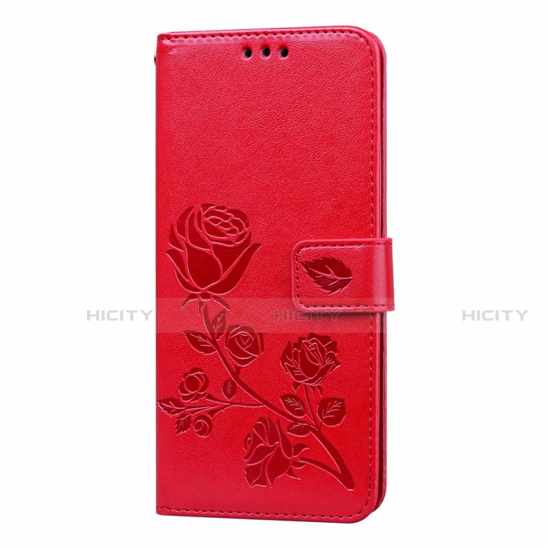 Custodia Portafoglio In Pelle Cover con Supporto T01 per Huawei P40 Pro Rosso