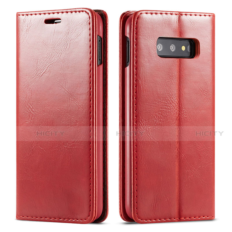 Custodia Portafoglio In Pelle Cover con Supporto T01 per Samsung Galaxy S10e Rosso