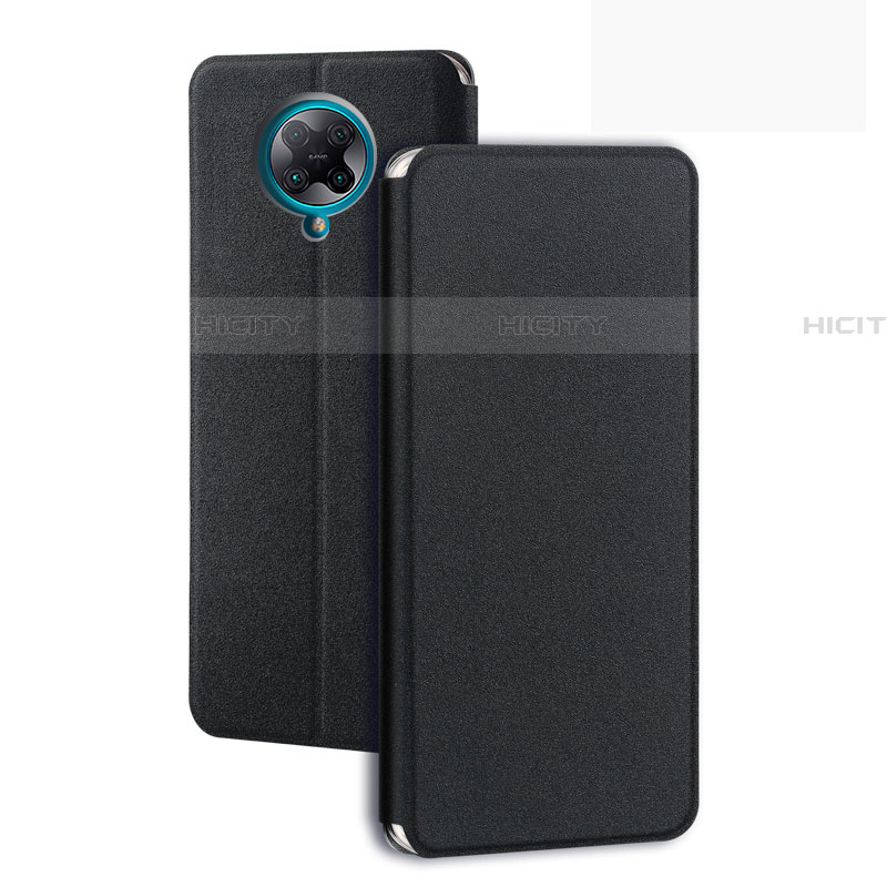 Custodia Portafoglio In Pelle Cover con Supporto T01 per Xiaomi Poco F2 Pro Nero