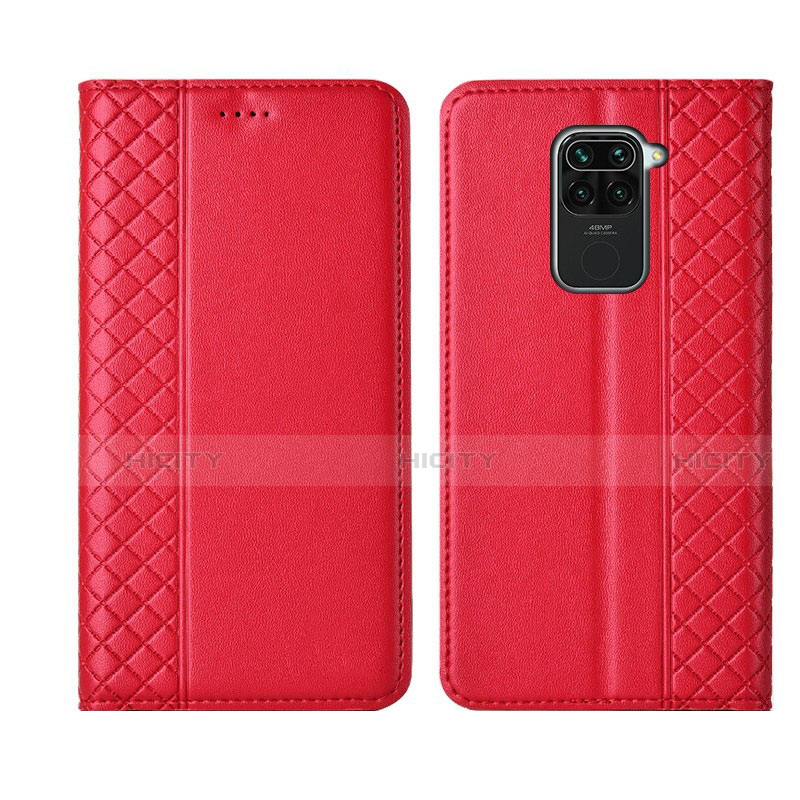 Custodia Portafoglio In Pelle Cover con Supporto T01 per Xiaomi Redmi 10X 4G Rosso