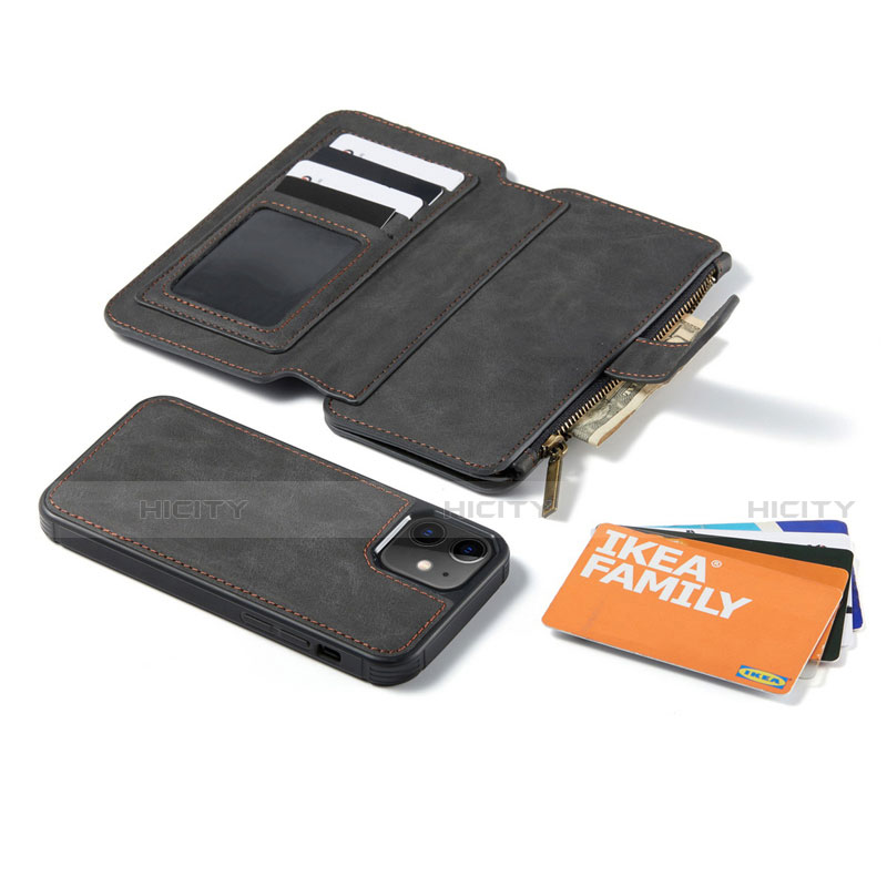 Custodia Portafoglio In Pelle Cover con Supporto T02 per Apple iPhone 12