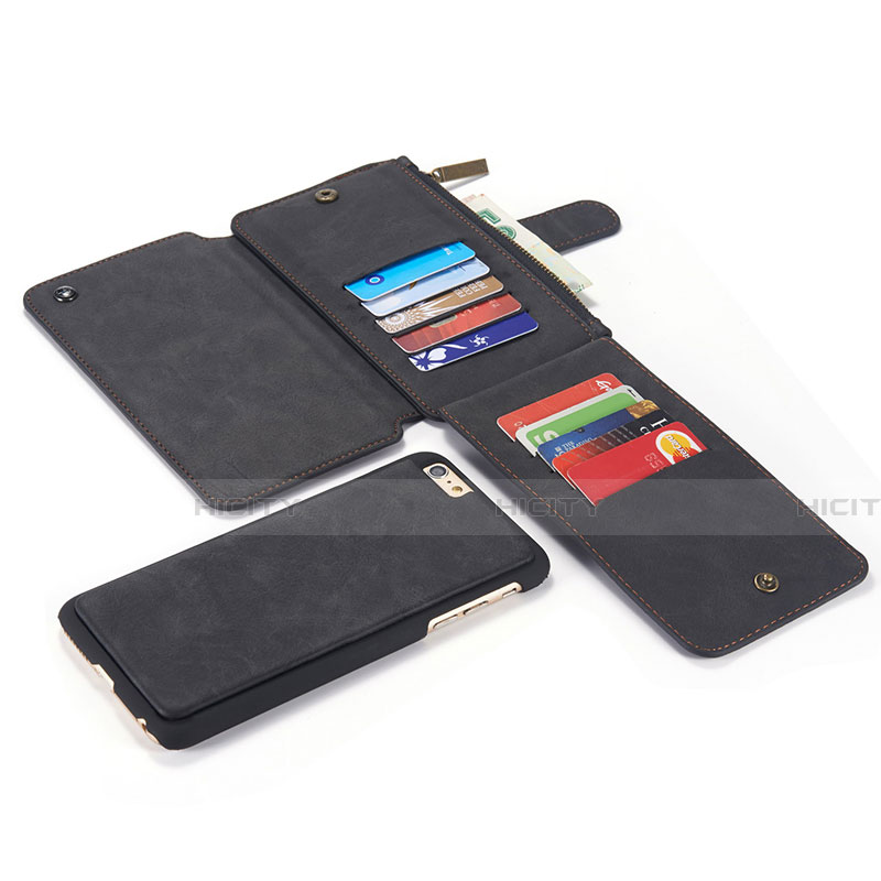 Custodia Portafoglio In Pelle Cover con Supporto T02 per Apple iPhone 6S