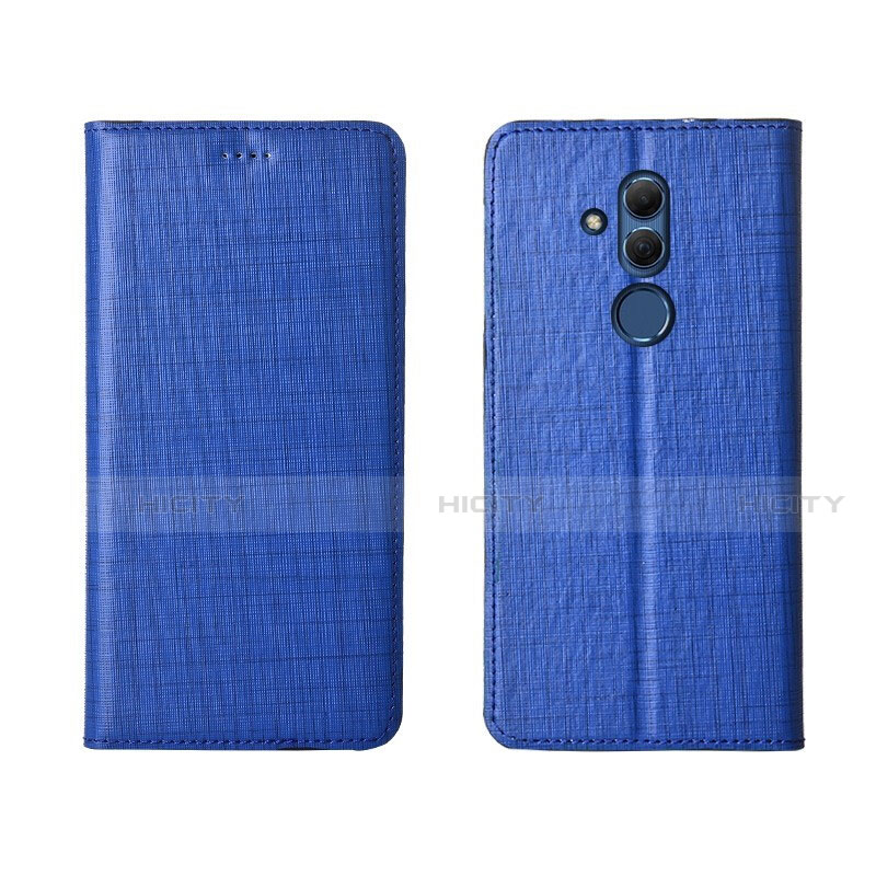 Custodia Portafoglio In Pelle Cover con Supporto T02 per Huawei Mate 20 Lite Blu
