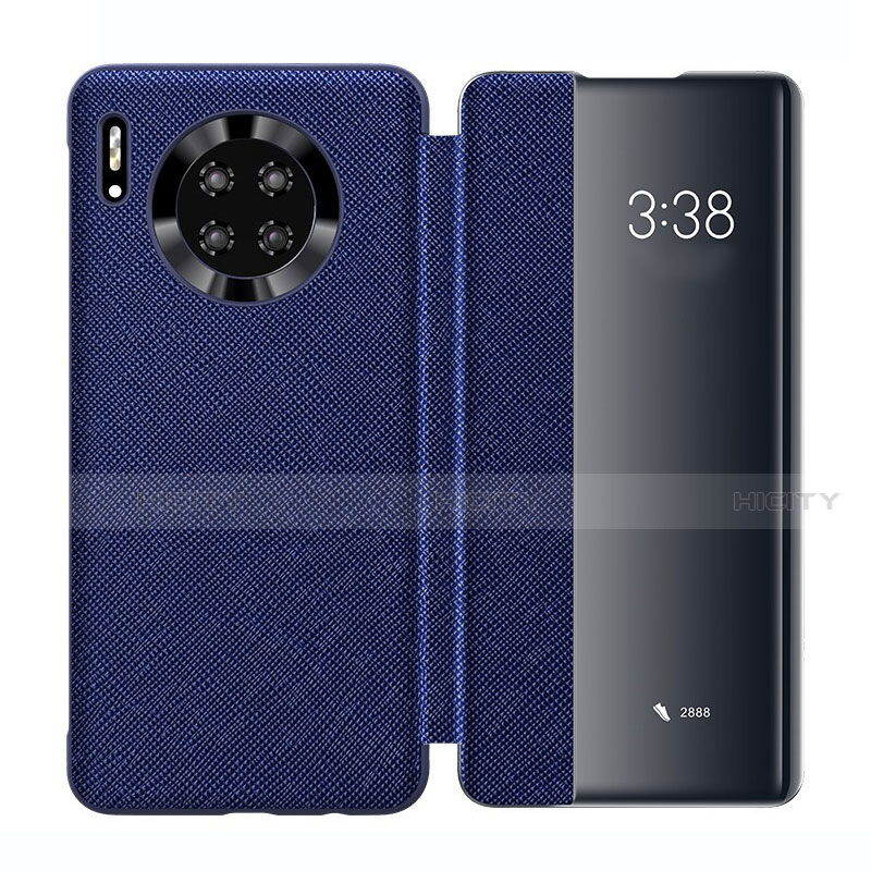 Custodia Portafoglio In Pelle Cover con Supporto T02 per Huawei Mate 30 Pro 5G Blu