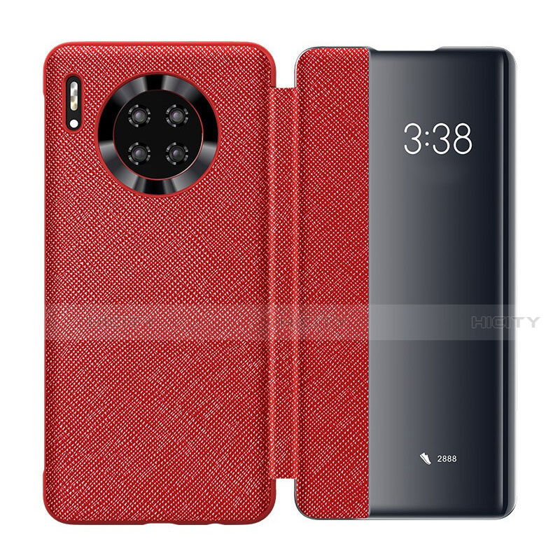 Custodia Portafoglio In Pelle Cover con Supporto T02 per Huawei Mate 30 Pro Rosso
