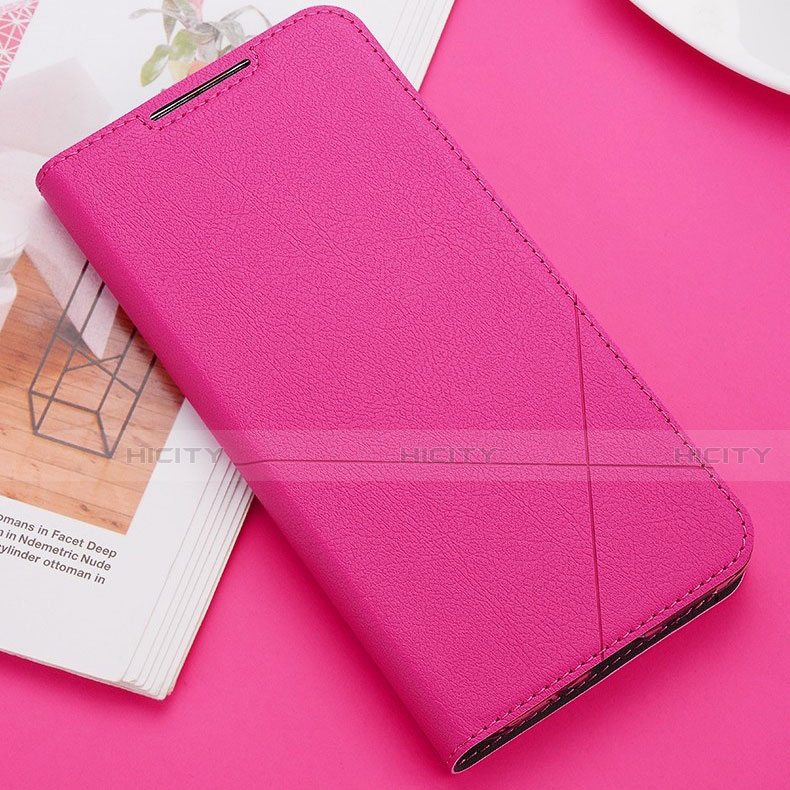 Custodia Portafoglio In Pelle Cover con Supporto T02 per Huawei Nova 5 Pro Rosa Caldo