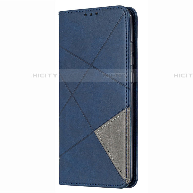 Custodia Portafoglio In Pelle Cover con Supporto T02 per Huawei P Smart (2020) Blu