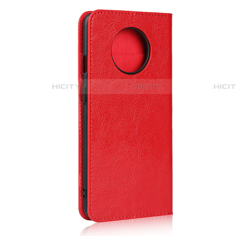 Custodia Portafoglio In Pelle Cover con Supporto T02 per OnePlus 7T Rosso
