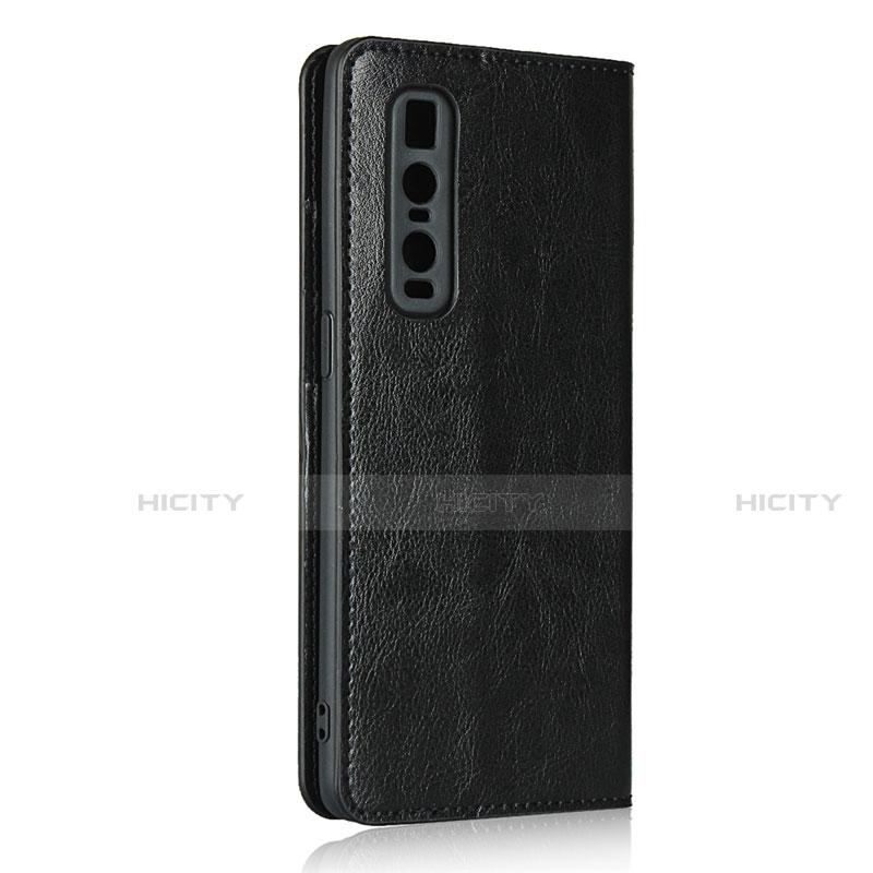 Custodia Portafoglio In Pelle Cover con Supporto T02 per Oppo Find X2 Pro