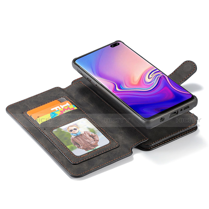 Custodia Portafoglio In Pelle Cover con Supporto T02 per Samsung Galaxy S10