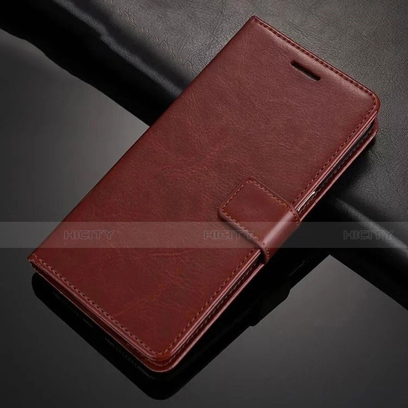 Custodia Portafoglio In Pelle Cover con Supporto T02 per Xiaomi Redmi Note 8 (2021) Marrone