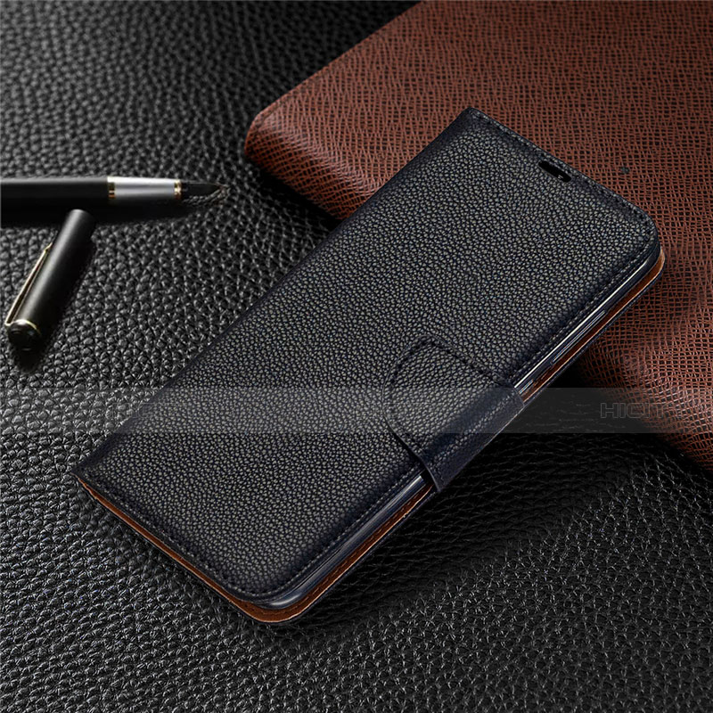 Custodia Portafoglio In Pelle Cover con Supporto T02 per Xiaomi Redmi Note 9 Nero