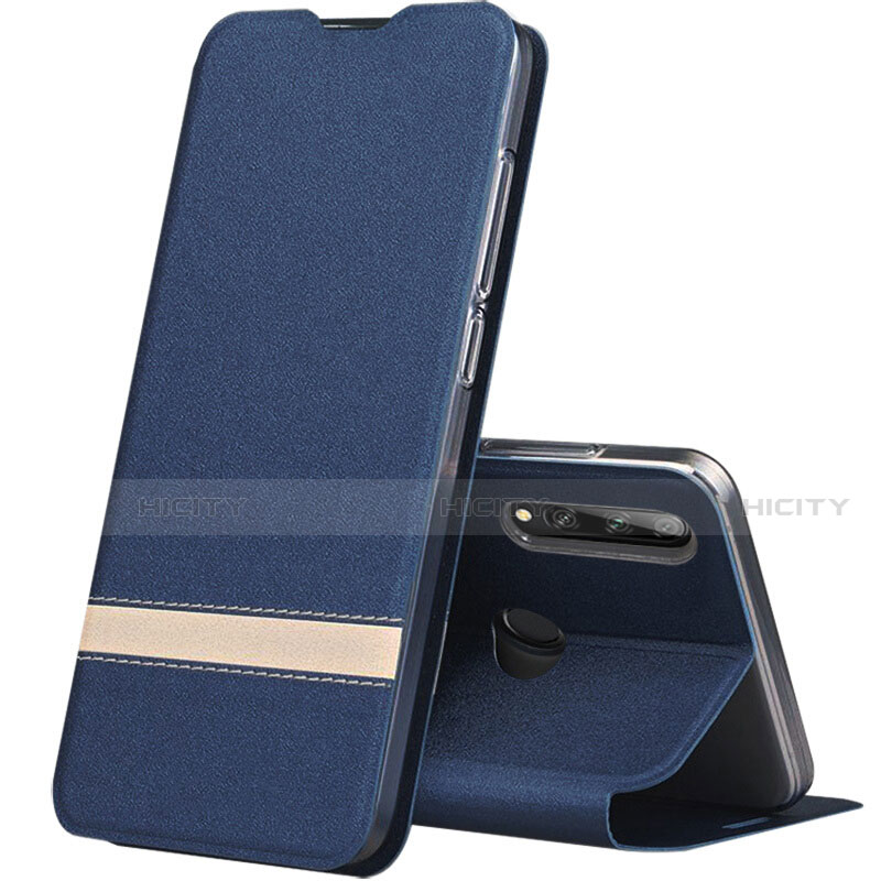 Custodia Portafoglio In Pelle Cover con Supporto T03 per Huawei Honor 20 Lite Blu