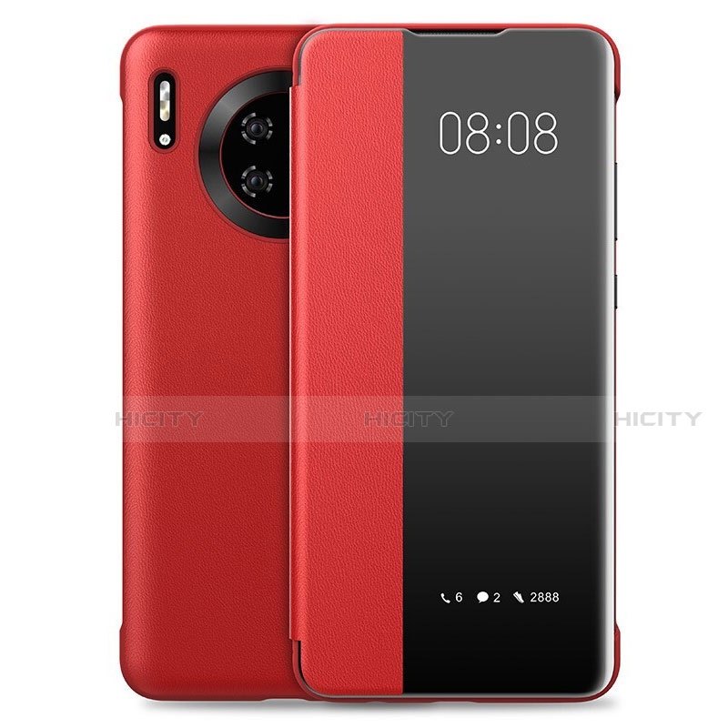 Custodia Portafoglio In Pelle Cover con Supporto T03 per Huawei Mate 30 5G Rosso