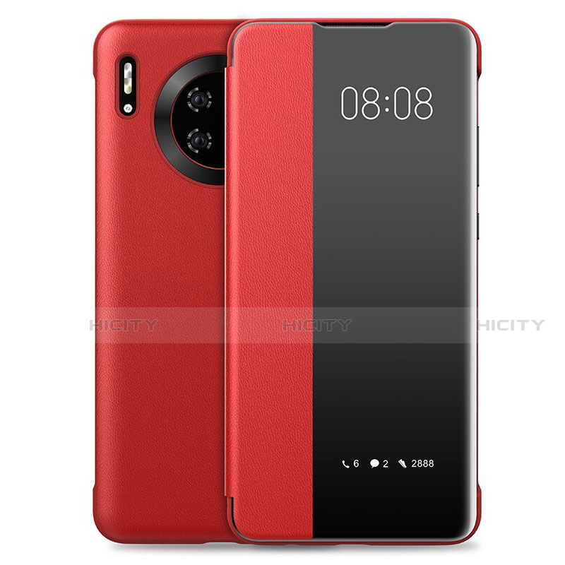 Custodia Portafoglio In Pelle Cover con Supporto T03 per Huawei Mate 30 Rosso