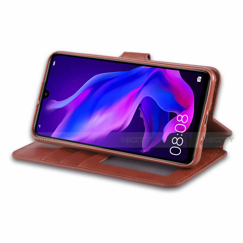 Custodia Portafoglio In Pelle Cover con Supporto T03 per Huawei P30 Lite