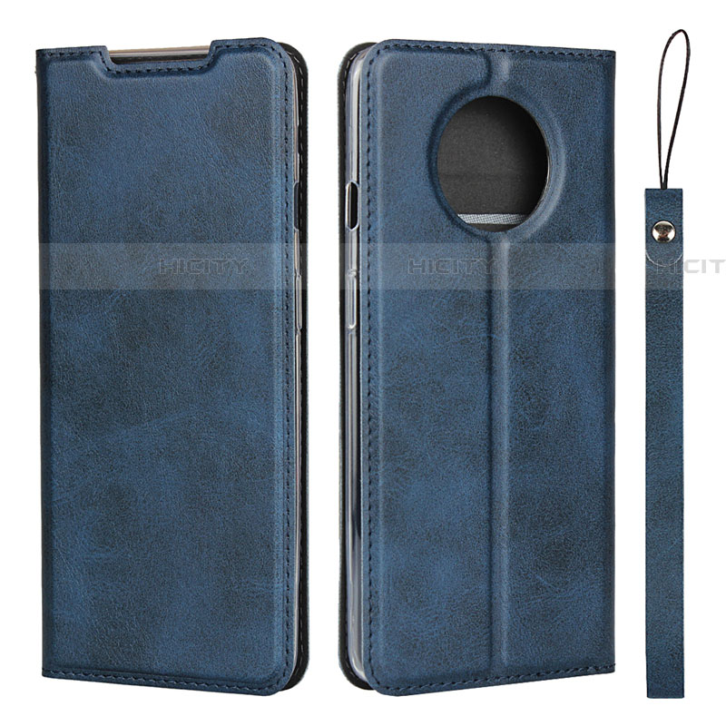 Custodia Portafoglio In Pelle Cover con Supporto T03 per OnePlus 7T Blu