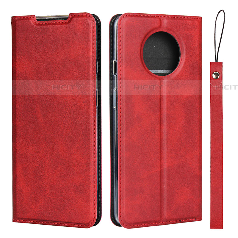 Custodia Portafoglio In Pelle Cover con Supporto T03 per OnePlus 7T Rosso