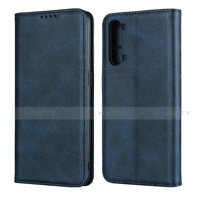 Custodia Portafoglio In Pelle Cover con Supporto T03 per Oppo K7 5G Blu