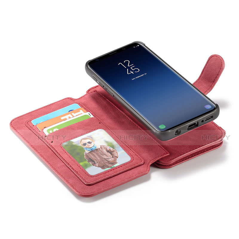 Custodia Portafoglio In Pelle Cover con Supporto T03 per Samsung Galaxy S9