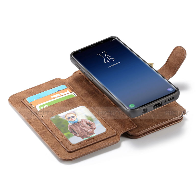 Custodia Portafoglio In Pelle Cover con Supporto T03 per Samsung Galaxy S9