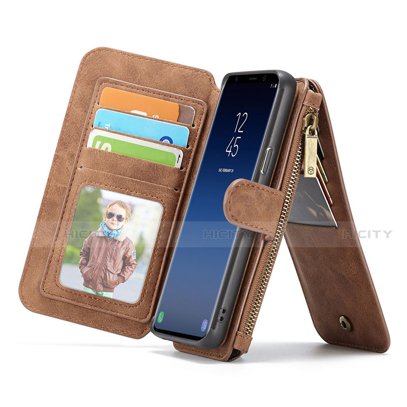 Custodia Portafoglio In Pelle Cover con Supporto T03 per Samsung Galaxy S9 Plus