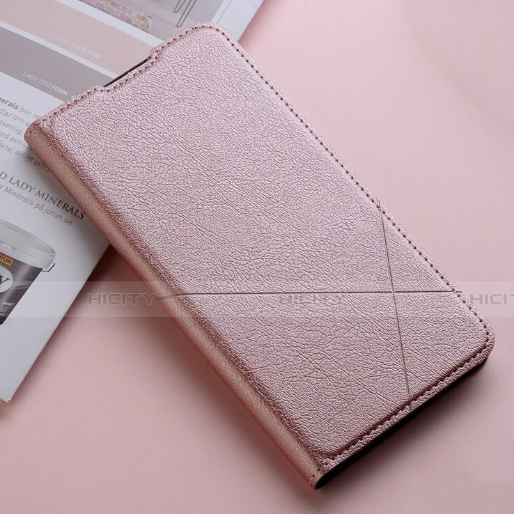 Custodia Portafoglio In Pelle Cover con Supporto T03 per Xiaomi Redmi Note 8 Oro Rosa