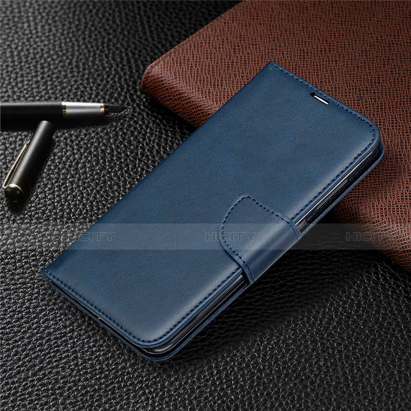 Custodia Portafoglio In Pelle Cover con Supporto T03 per Xiaomi Redmi Note 9 Blu