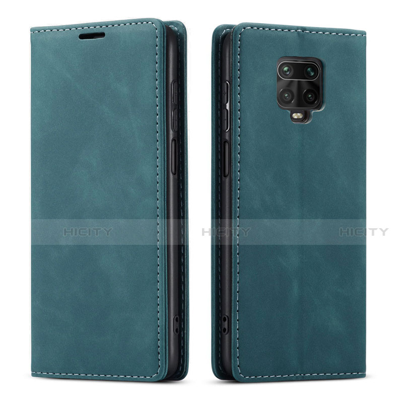 Custodia Portafoglio In Pelle Cover con Supporto T03 per Xiaomi Redmi Note 9 Pro Verde